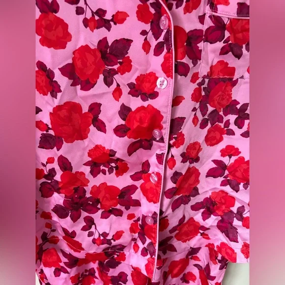 Loft Ladies Pjs Set Sleep‎ Wear Rose Blush SzSmall Soft Satin Feel NWOT - Picture 6 of 12